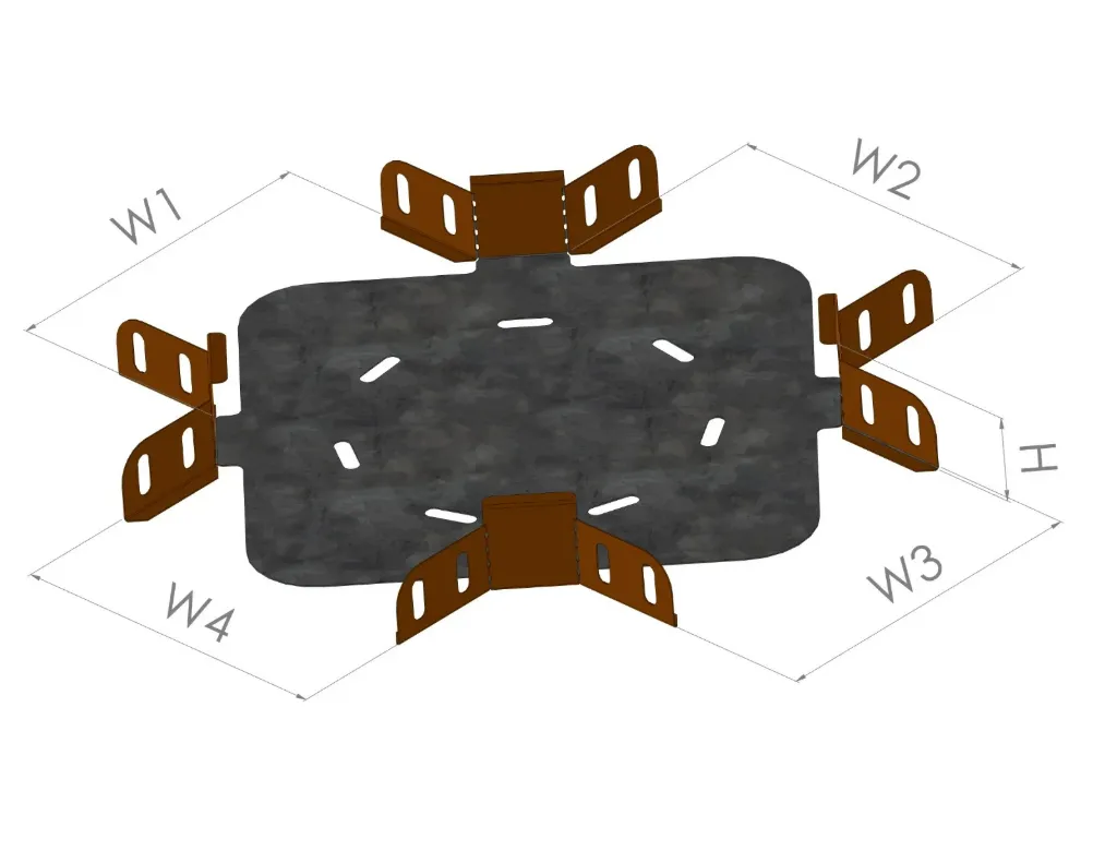 X shape 20cm H5cm 1.5mm